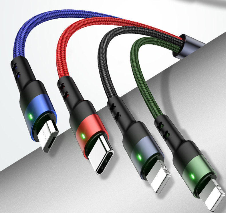 LIMITED EDITION - 4 in 1 (2x Apple + Type C + Micro USB) 1.2 meter