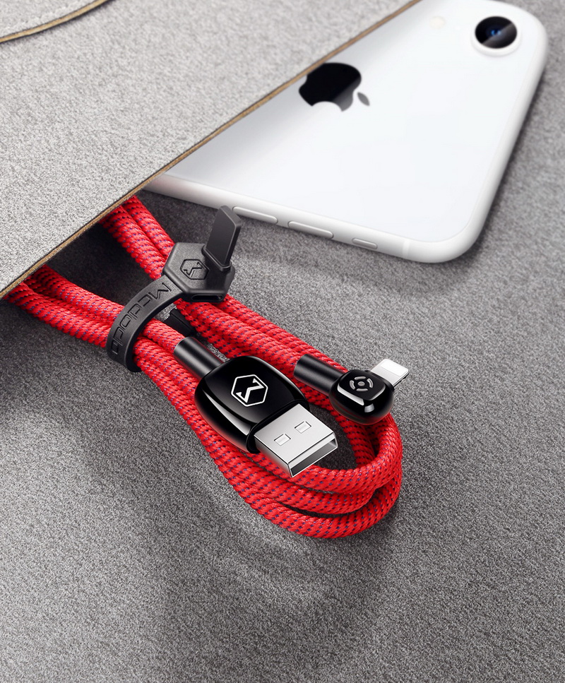 Red Premium 90-grader Auto Disconnect + Auto Recharge 1.8 meter (Apple)