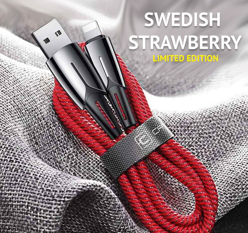 LIMITED EDITION: Smart Power off premium - Swedish Strawberry 1.8 meter